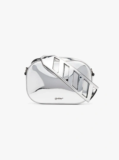Shop Off-white Metallic Leather Belt Bag