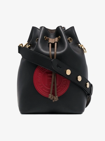 Shop Fendi Black, Red And Brown Mon Tresor Bucket Bag