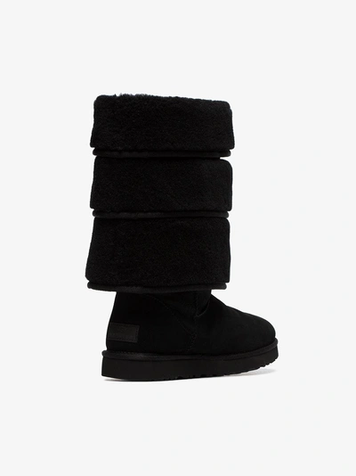 Shop Y/project X Ugg Black Tiered Sheepskin Boots