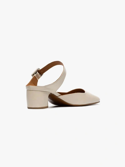 Shop By Far 45 Mira Leather Mules In White