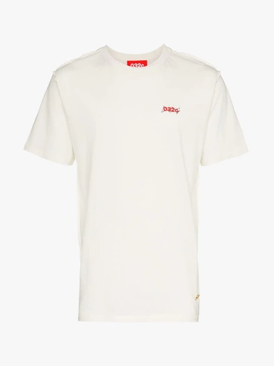 Shop 032c Embroidered Logo Cotton T-shirt In White
