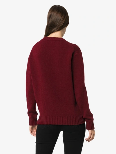 Shop Moncler Aspen Cashmere And Wool Sweater In Red