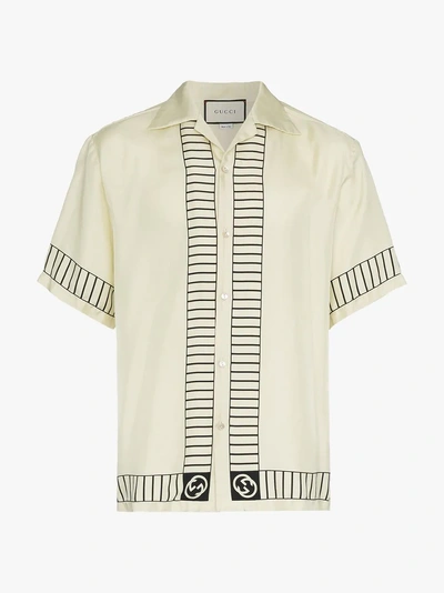 Shop the Bowling shirt with NY Yankees™ patch by Gucci. The NY