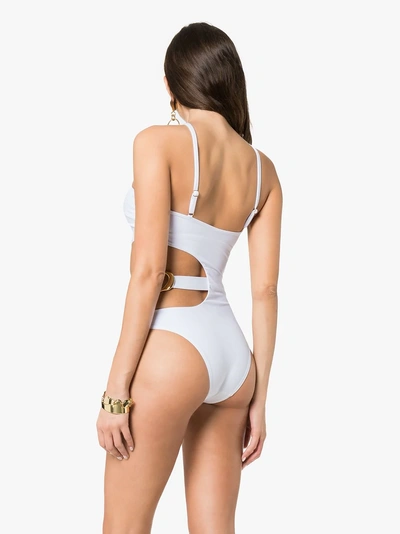 Shop Agent Provocateur Sierah One Shoulder Swimsuit In White