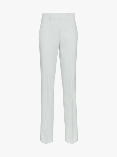 Calvin Klein 205w39nyc Straight Leg Wool Trousers With Tuxedo Stripe In Blue