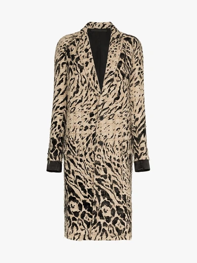 Shop Haider Ackermann Mantel Mit Animal-print In Black