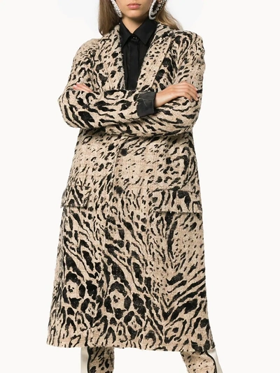 Shop Haider Ackermann Mantel Mit Animal-print In Black