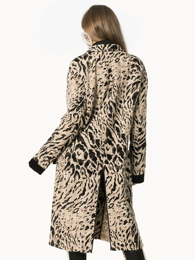 Shop Haider Ackermann Mantel Mit Animal-print In Black