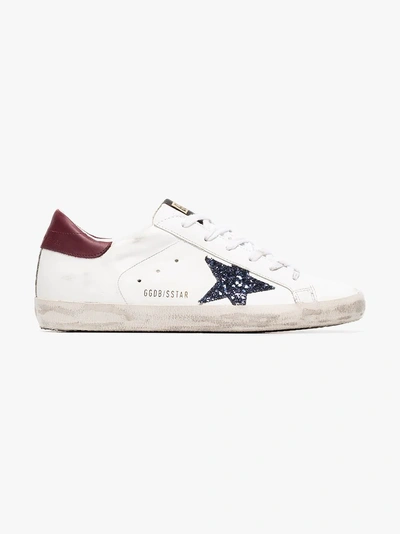 Shop Golden Goose Deluxe Brand Glitter Star Superstar Sneakers In White