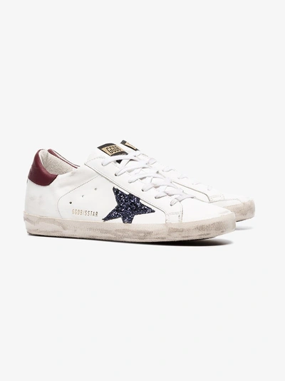 Shop Golden Goose Deluxe Brand Glitter Star Superstar Sneakers In White