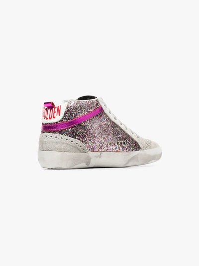 Shop Golden Goose Deluxe Brand Rainbow Glitter Suede Hi-tops In N5 Multicolor Glitter