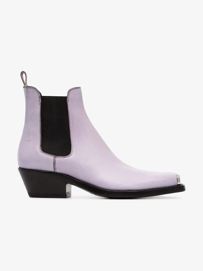 Shop Calvin Klein 205w39nyc Claire 40 Western Ankle Boots In Pink