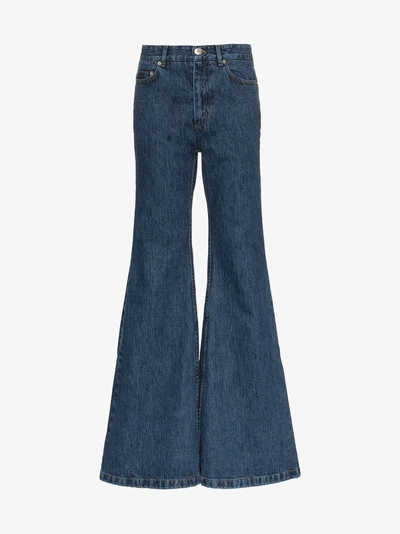 Shop Matthew Adams Dolan Ultra-flared Denim Jeans In Blue