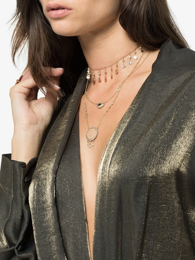 Shop Jacquie Aiche 14k Rose Gold Shaker Diamond Necklace