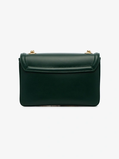 Shop Gucci Green Rajah Leather Cross-body Bag