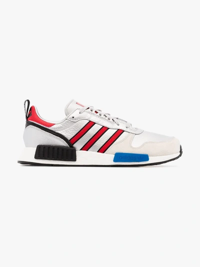 Shop Adidas Originals Adidas Never Made Multicoloured Rising Star R1 Leather Sneakers In Metallic