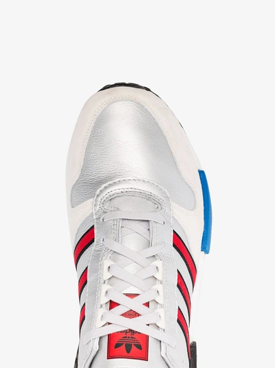 Shop Adidas Originals Adidas Never Made Multicoloured Rising Star R1 Leather Sneakers In Metallic