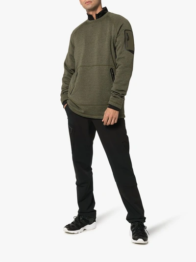 Shop Burton Ak Piston Zip Pocket Jumper In Green