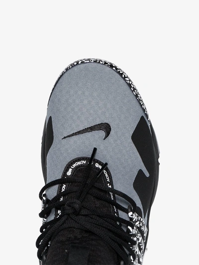 Shop Nike Acronym X  Presto Leather Trim Mid Trainers In Grey