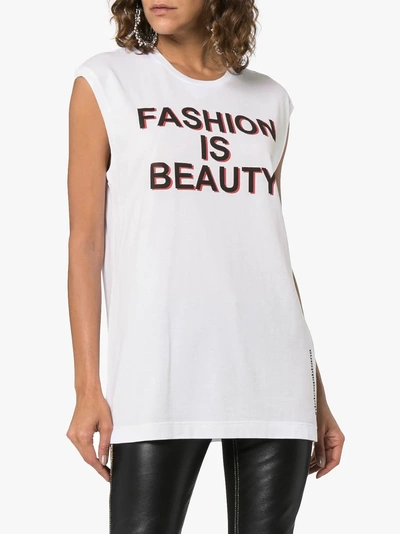 Shop Dolce & Gabbana Fashion Is Beauty' Tank Top In White
