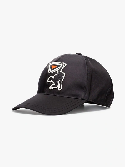 Shop Prada Black Monkey Print Baseball Cap