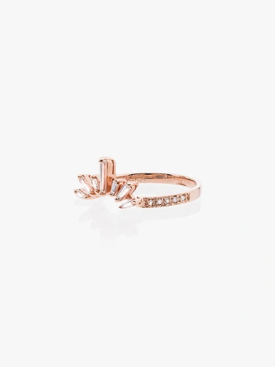 Shop Jacquie Aiche 14k Rose Gold Halo Diamond Ring