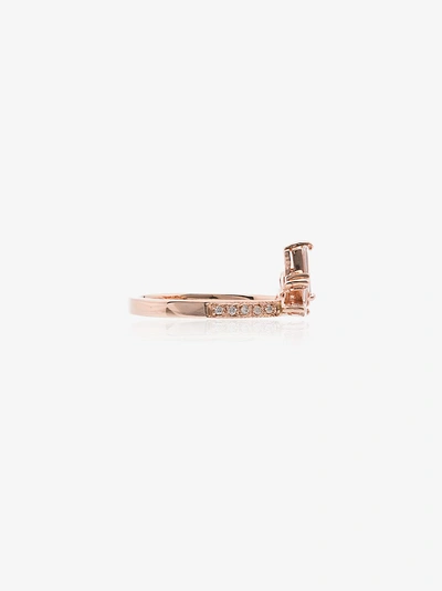 Shop Jacquie Aiche 14k Rose Gold Halo Diamond Ring