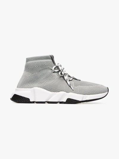 Shop Balenciaga 'speed' Sneakers In Grey