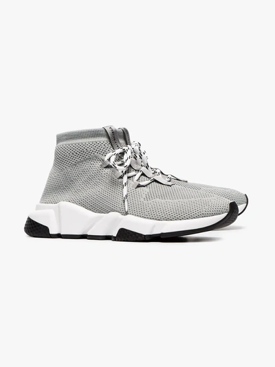 Shop Balenciaga 'speed' Sneakers In Grey