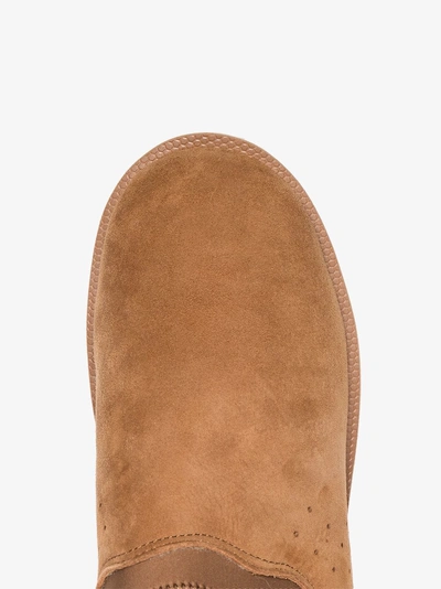 Shop Suicoke Brown Ron-m Suede Leather Mid Boots
