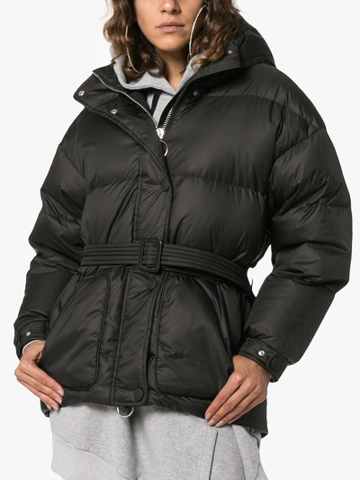 Shop Ienki Ienki Michelin Belted Feather Down Puffer Jacket In Black