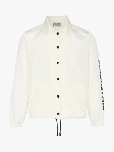 Shop Ashley Williams Stone Head Graphic Print Jacket In White