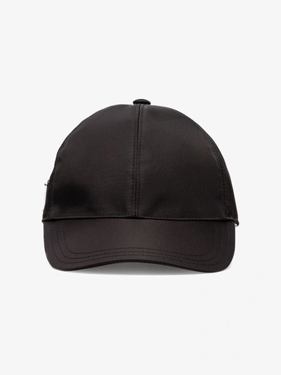 Shop Prada Black Triangle Logo Baseball Cap