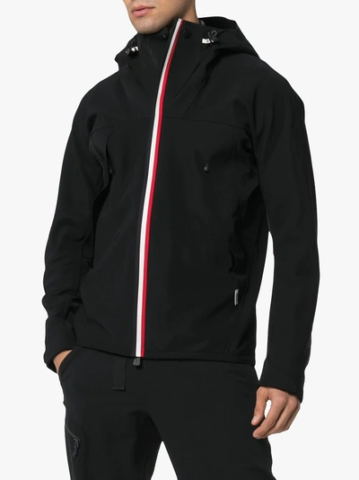 Shop Moncler Grenoble Stripe Hooded Jacket In Black