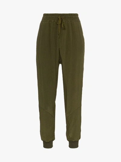 Shop Haider Ackermann Jogginghose Mit Samtstreifen In Green