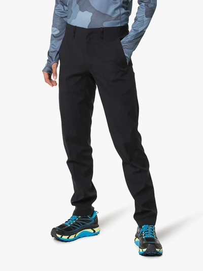 Shop Arc'teryx Veilance Indisce Straight Leg Trousers In Black