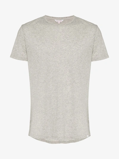 Shop Orlebar Brown Short Sleeved Cotton T-shirt In Grey