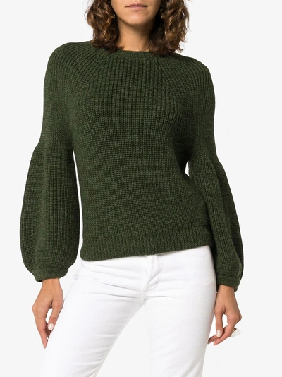 Shop Mara Hoffman Eliza Alpaca Knitted Jumper In Green