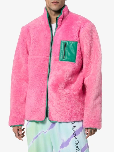 Shop Ashley Williams Alice Fleece Jacket In Pink