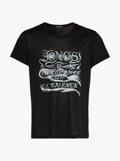 Shop Ann Demeulemeester Graphic Print T-shirt In Black