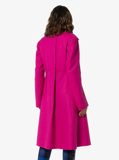 Shop Marni Einreihiger Mantel Im Lagen-look In Pink