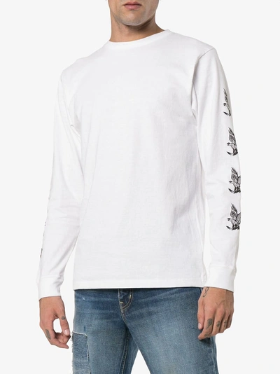 Shop Sophnet . Eagle Print Long Sleeved T-shirt In White