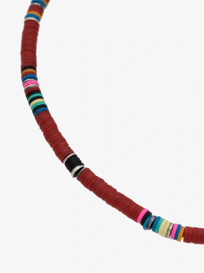 Shop M Cohen M. Cohen 'african Disc' Armband Mit Silber In Red