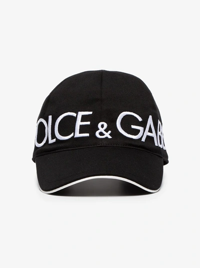 Shop Dolce & Gabbana Black Logo Cap