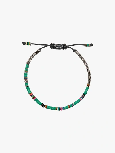 Shop M Cohen M. Cohen 'african Disc' Armband Mit Silber In Green