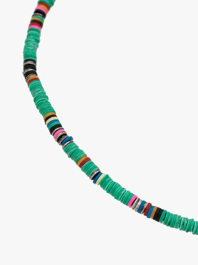 Shop M Cohen M. Cohen 'african Disc' Armband Mit Silber In Green