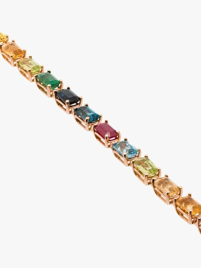 Shop Shay 18k Yellow Gold Rainbow Gem Bracelet In Multicoloured