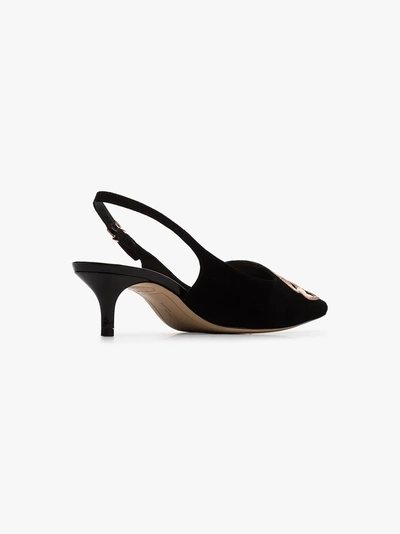 Shop Sophia Webster Bibi Butterfly Embroidered Pumps In Black