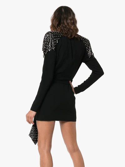 Shop Saint Laurent Minikleid Mit Nieten In Black