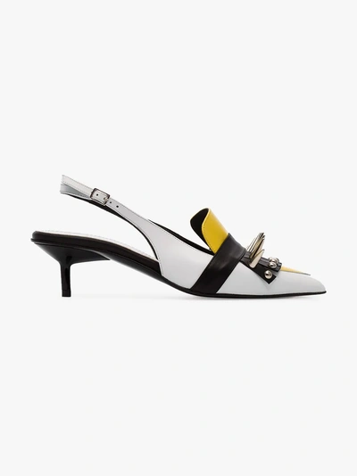 Shop Marques' Almeida Marques'almeida Spiked Slingback Mules In White